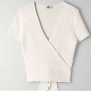 🌿NWOT ARITZIA 🌿Prunella Knit Cropped Wrap Top